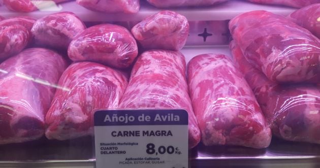 Carne magra para guisar, en el Mercado de los Mostenses.