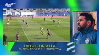 Diego Corbella analizando uno de los partidos del Iliturgi CF 2016 en la presente temporada.