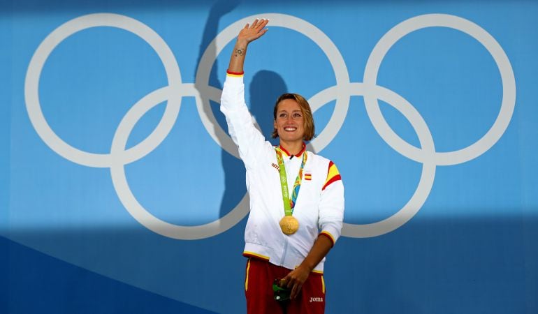 Mireia Belmonte, con su oro en los 200 mariposa.