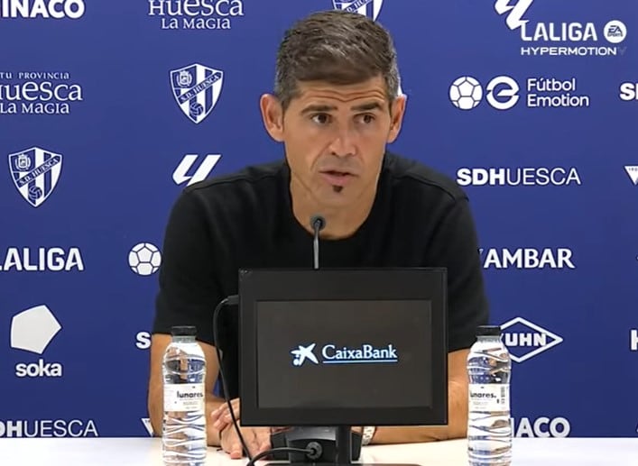 Antonio Hidalgo durante la rueda prensa tras el partido con el Burgos