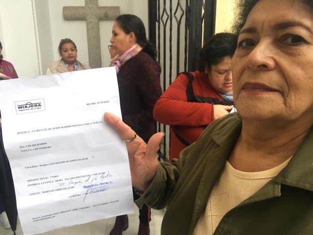 Maria Concepción pagó 1.800 por dos billetes a Nicaragua