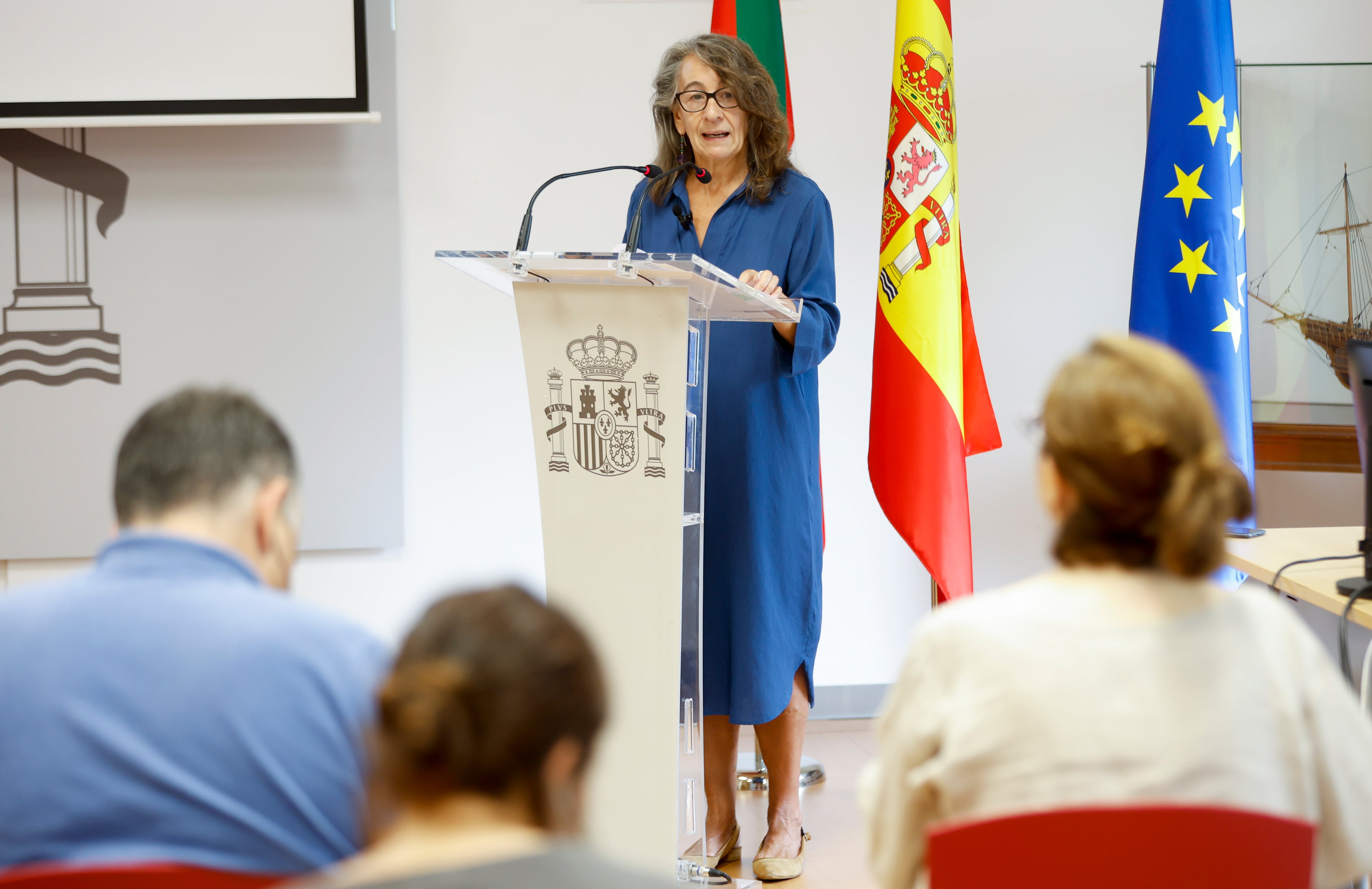 GRAFCAV5964. SAN SEBASTIÁN (ESPAÑA), 01/08/2024.- La delegada del Ejecutivo central en el País Vasco, Marisol Garmendia, presenta este jueves en San Sebastián el informe Cumpliendo 2024 de rendición de cuentas en Euskadi del Gobierno de España. EFE/Juan Herrero
