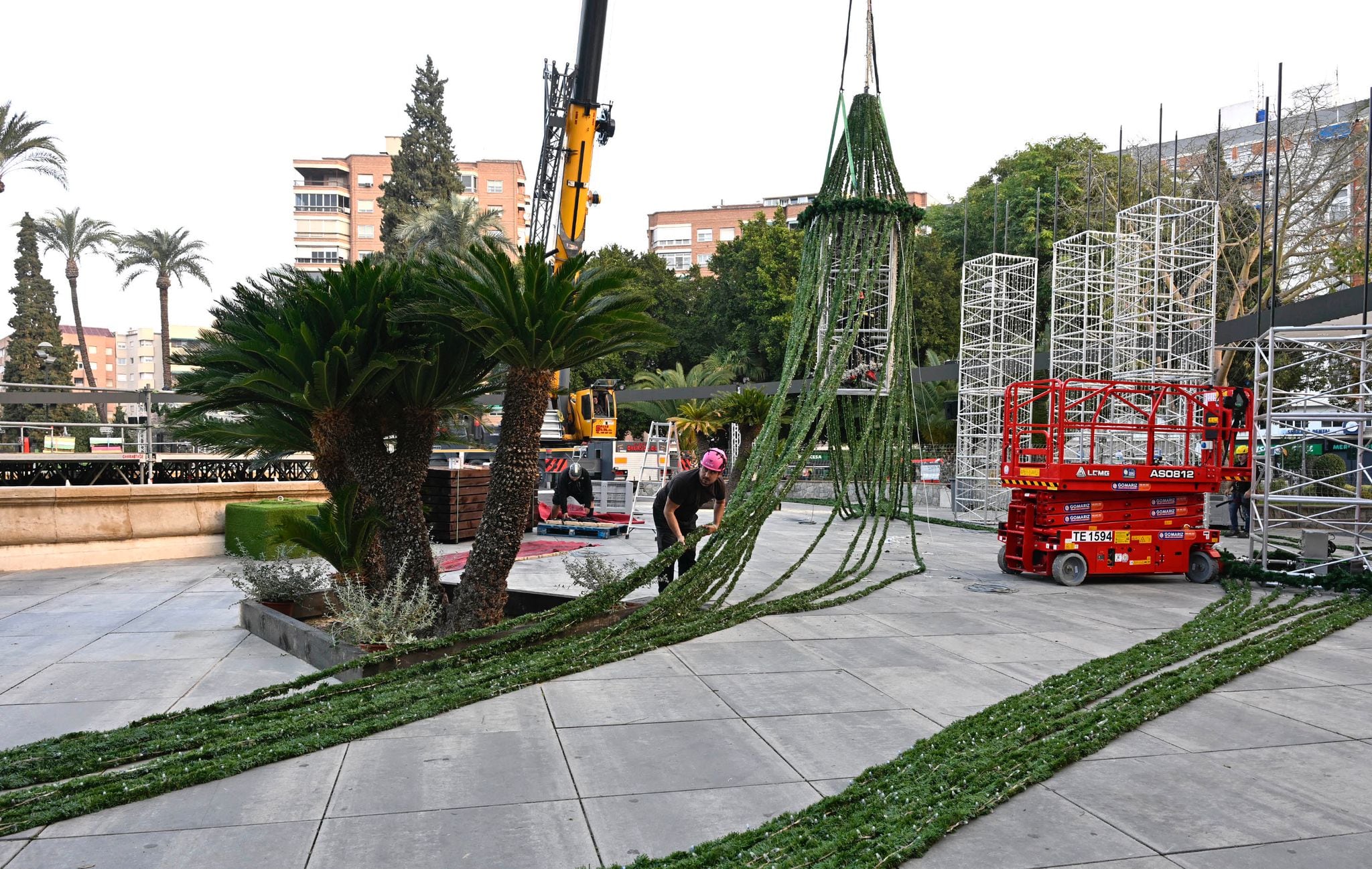 Zona donde se instala el gran árbol de Navidad