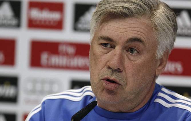 Carlo Ancelotti, en la rueda de prensa previa al partido contra el Valencia.
