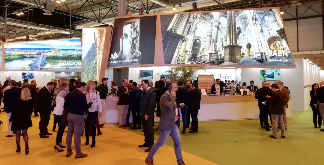 Espacio dedicado a la provincia de Jaén en el Pabellón de Andalucía en Fitur 2019.