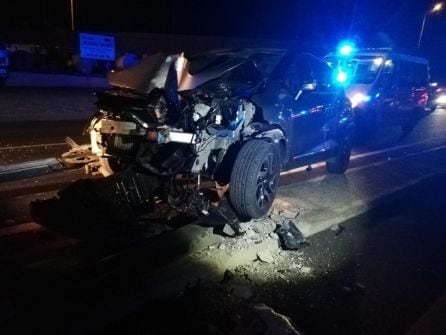 Imagen del vehículo tras el siniestro