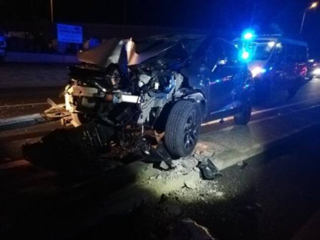 Imagen del vehículo tras el siniestro