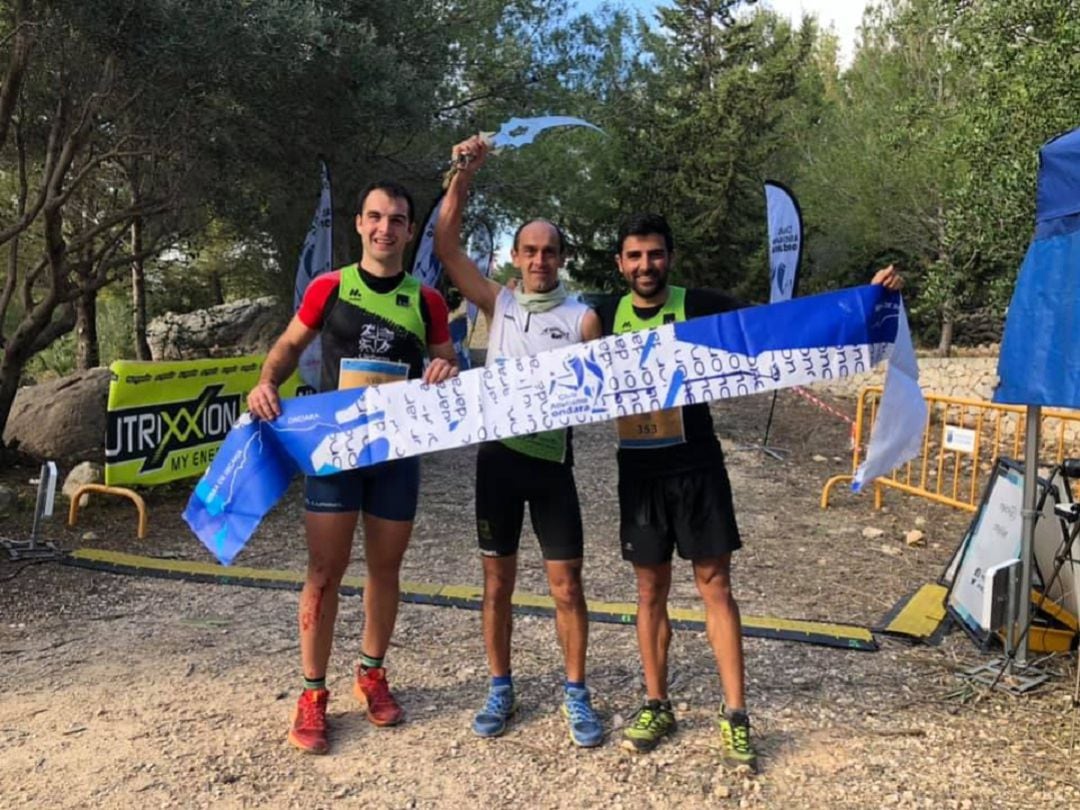 Los tres primeros, en la modalidad de 14 kilómetros, del Gegant de Pedra de Ondara.