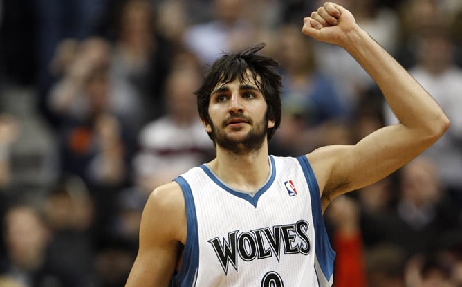 Ricky Rubio celebra la victoria ante los Spurs