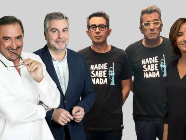Carlos Herrera, Carlos Alsina, Berto Romero, Andreu Buenafuente y Pepa Bueno, ganadores del Premio Ondas 2019