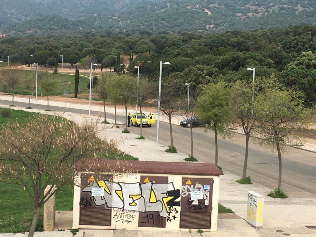 Agentes de la Policía Local, esta mañana.