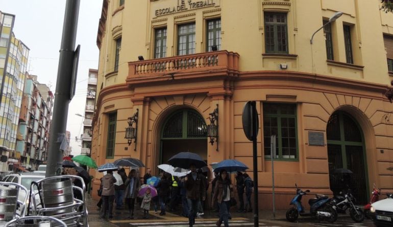 Cues al matí a l'Institut Escola del Treball de la ciutat de Lleida