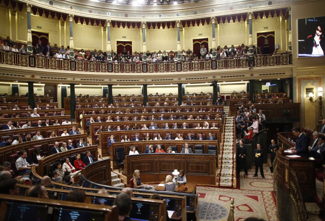 Vista del hemiciclo del Congreso de los Diputados.