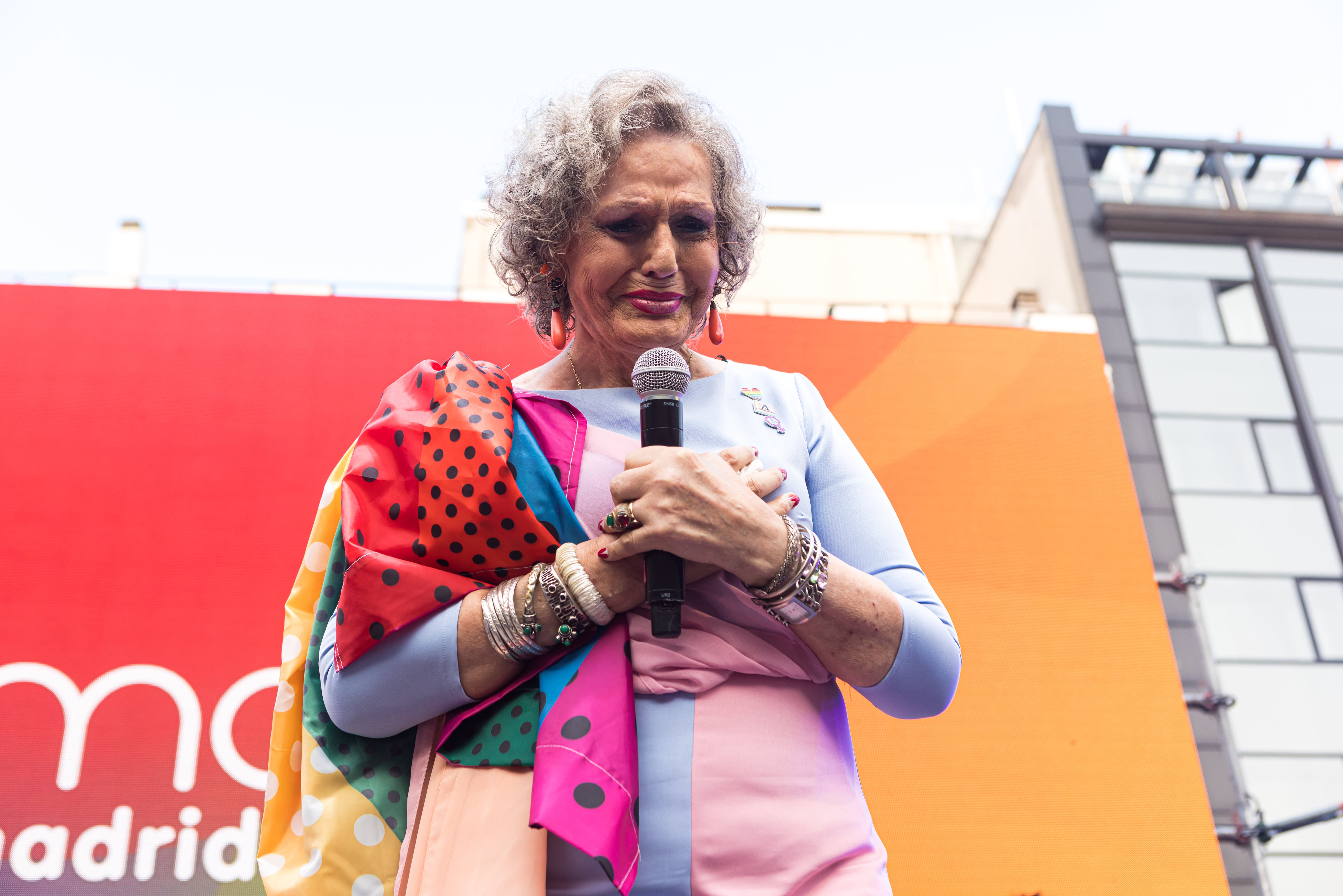 Manolita Chen en el pregón del Orgullo de Madrid en 2023.