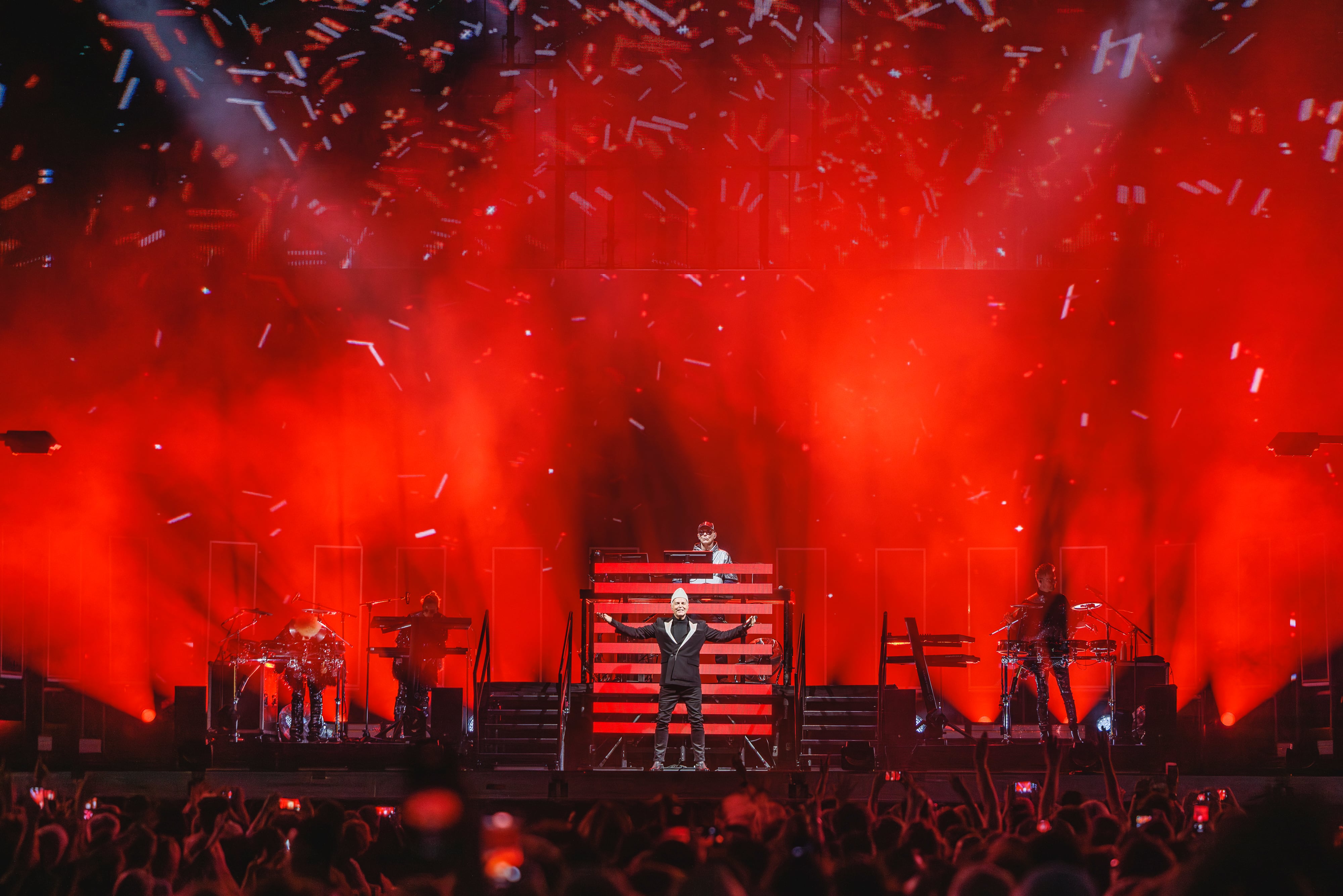 Neil Tennant y Chris Lowe, de Pet Shop Boys, durante el Primavera Sound de Madrid