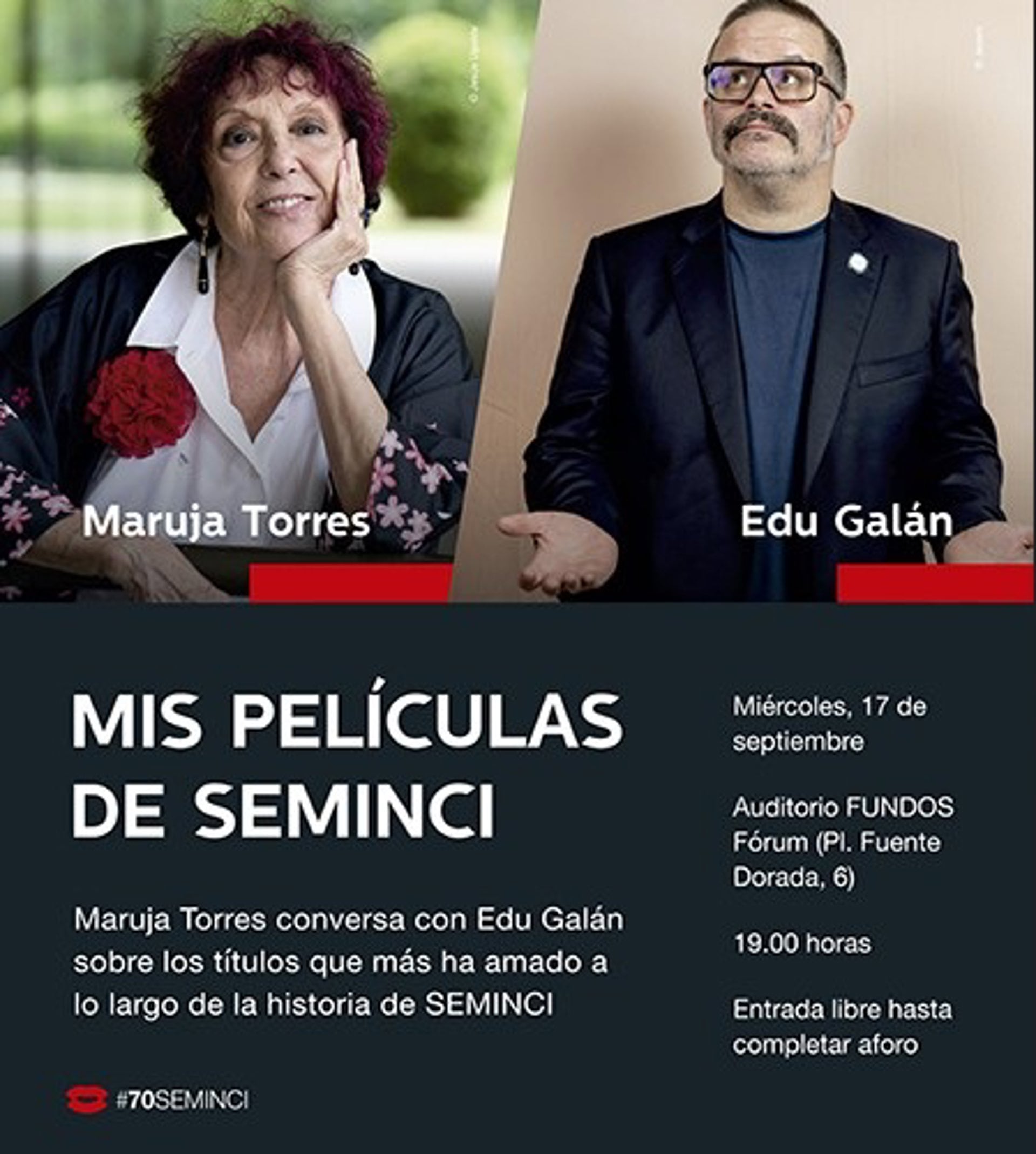 Maruja Torres protagoniza el 17 de este mes un acto en Valladolid para hablar de sus películas preferidas de Seminci.