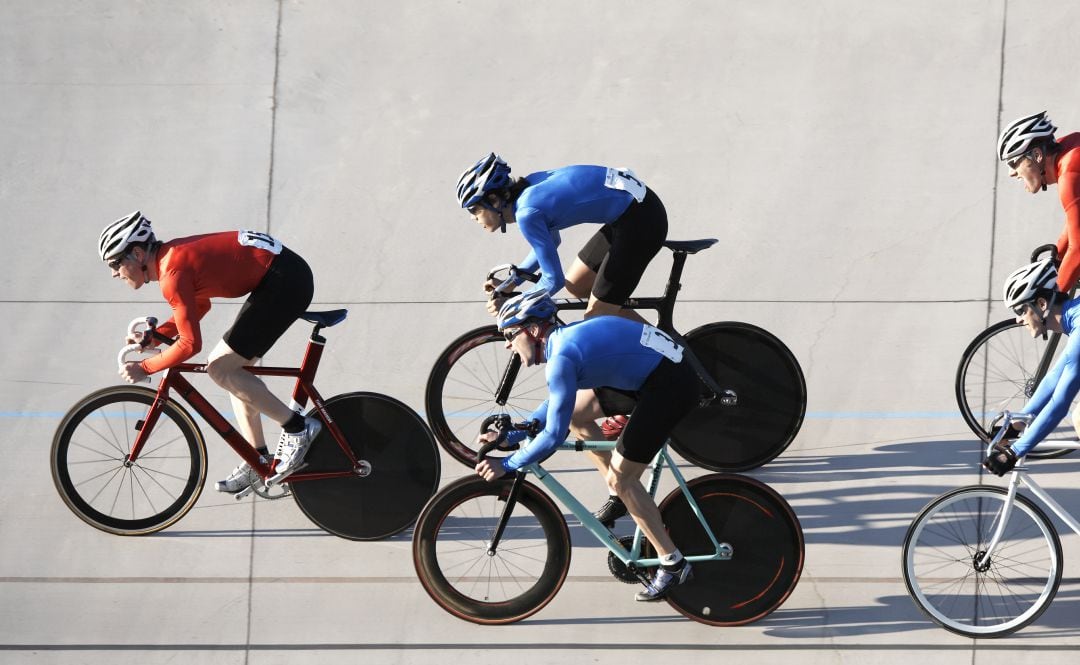 Carrera de ciclistas.