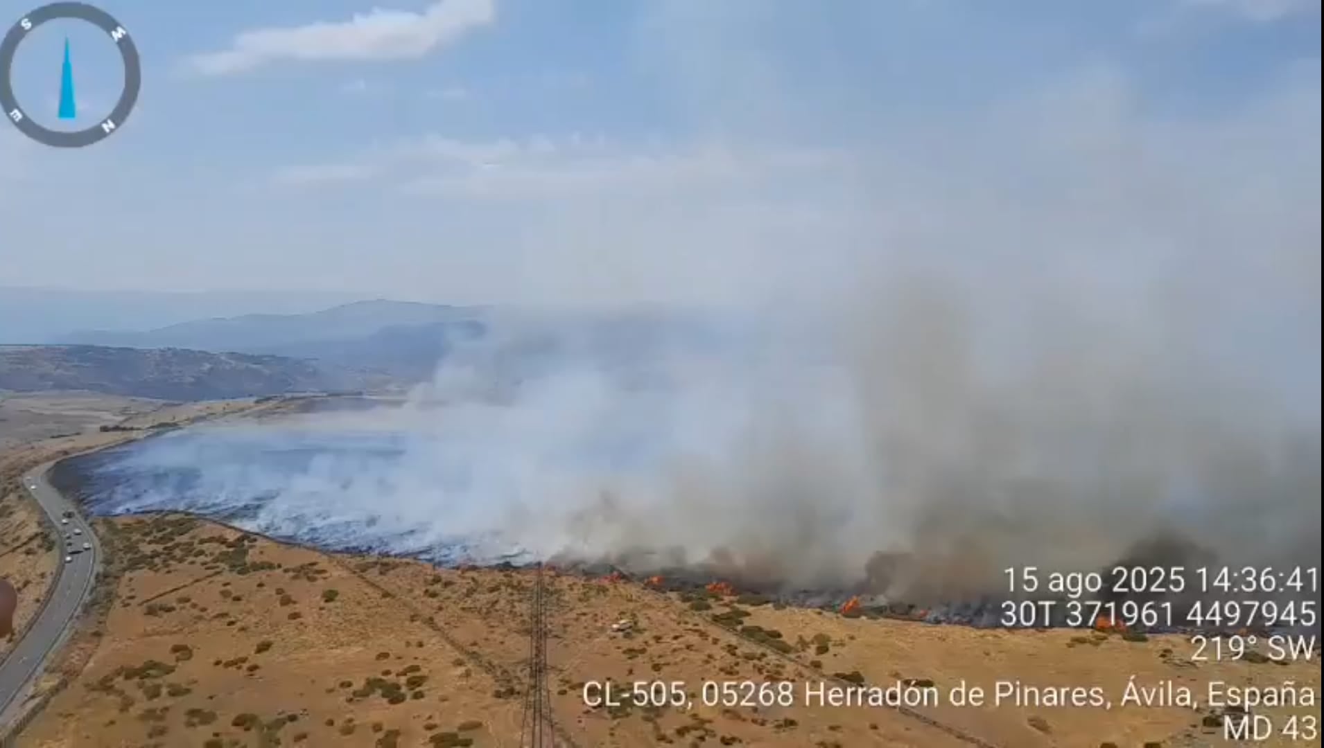 Incendio el Herradón de Pinares./JCYL