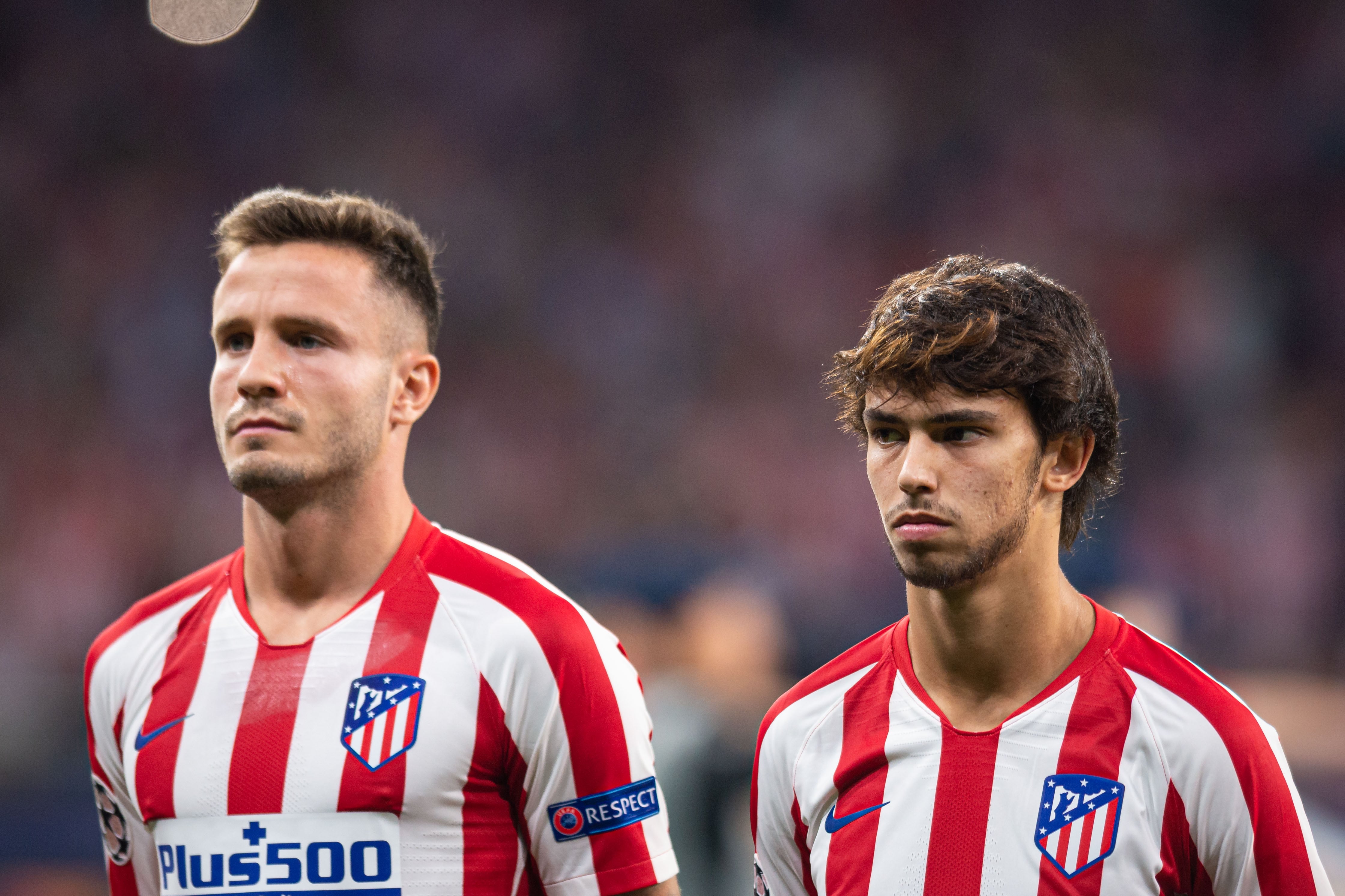 Joao Félix y Saúl Ñíguez, durante un partido con el Atlético de Madrid. (Photo by TF-Images/Getty Images)