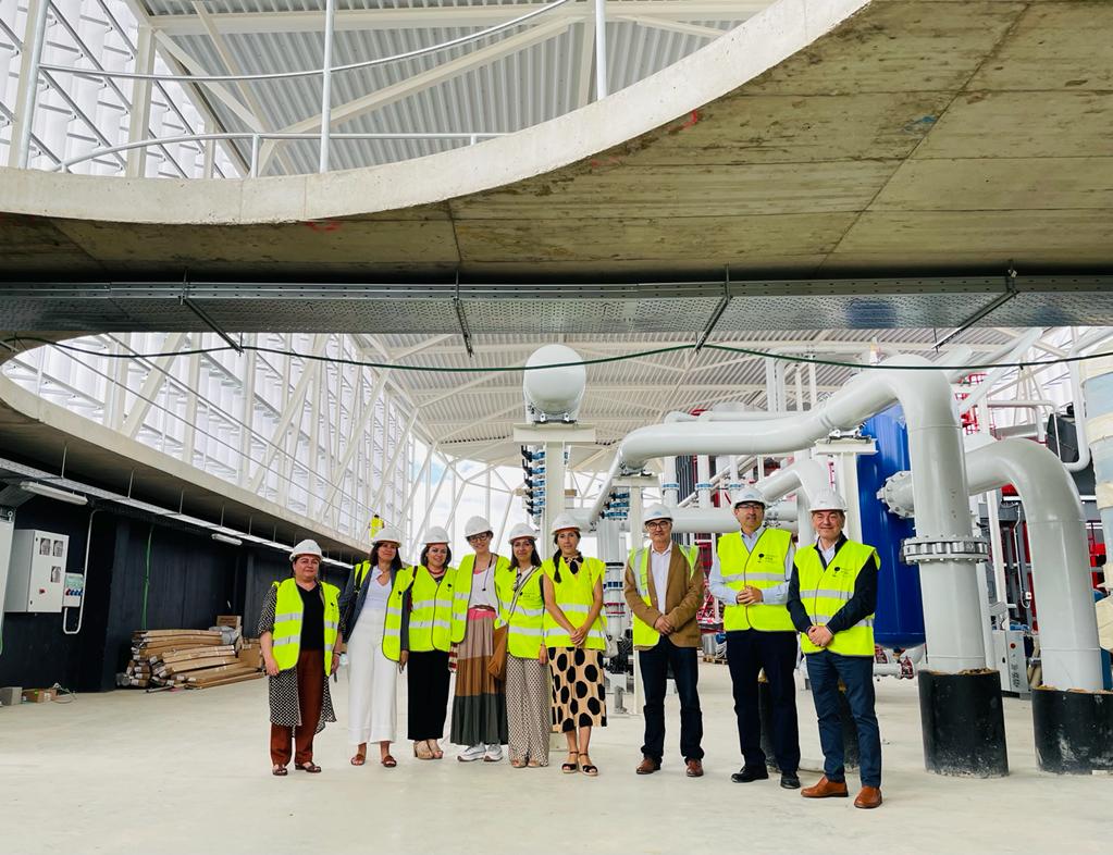 Visita  a las obras de la central de producción de la red de calor de Palencia