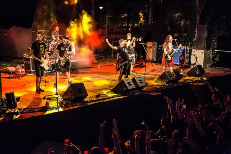 El grupo Talco en uno de sus conciertos