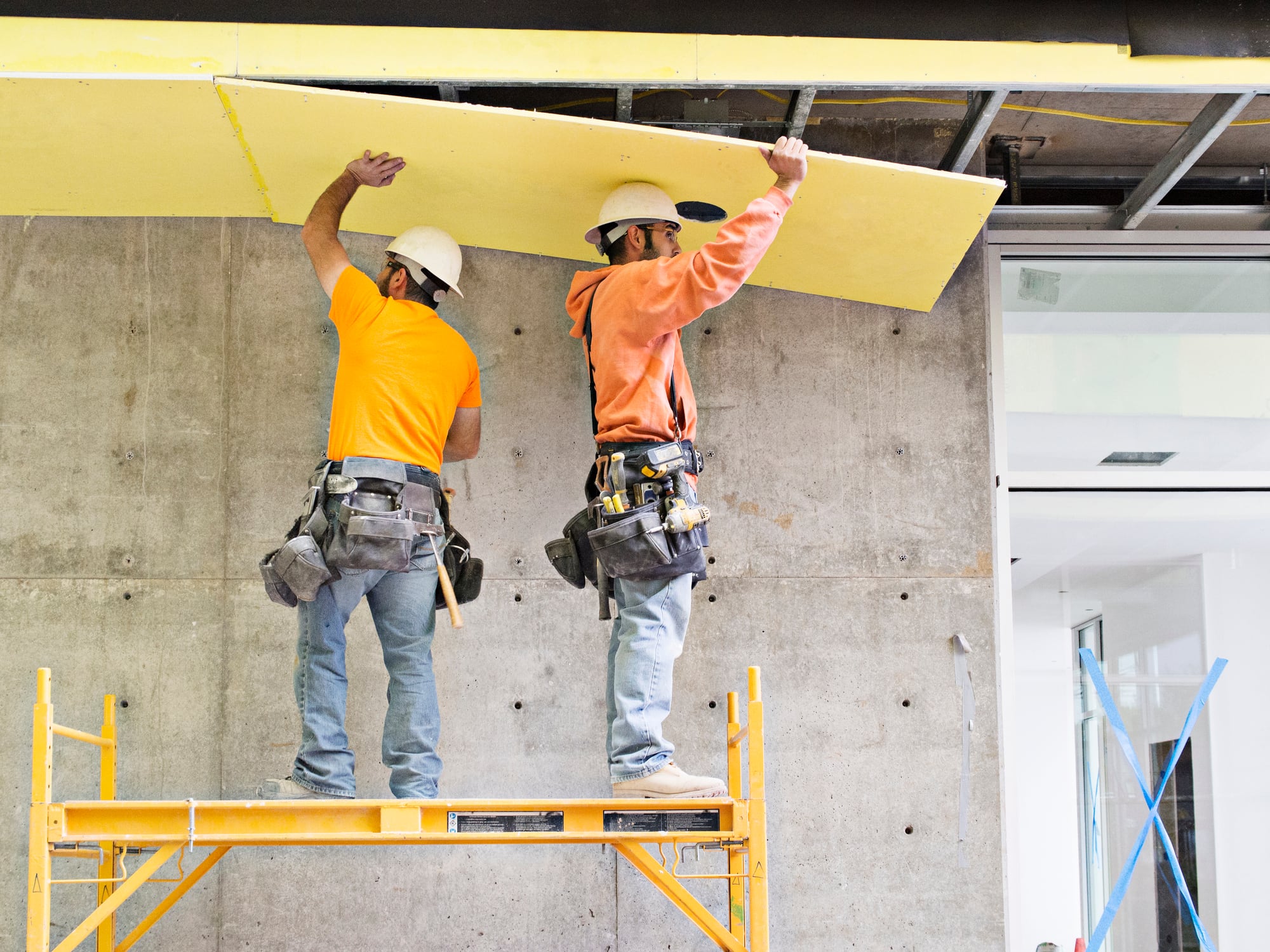 Trabajadores de la construcción.