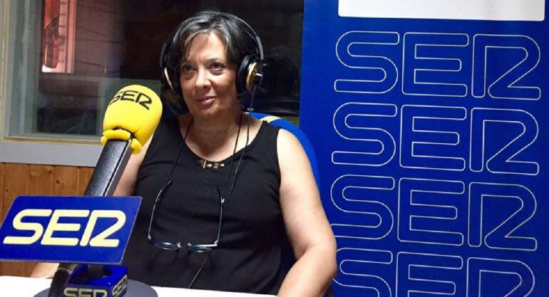 Olga García, en los estudios de la emisora