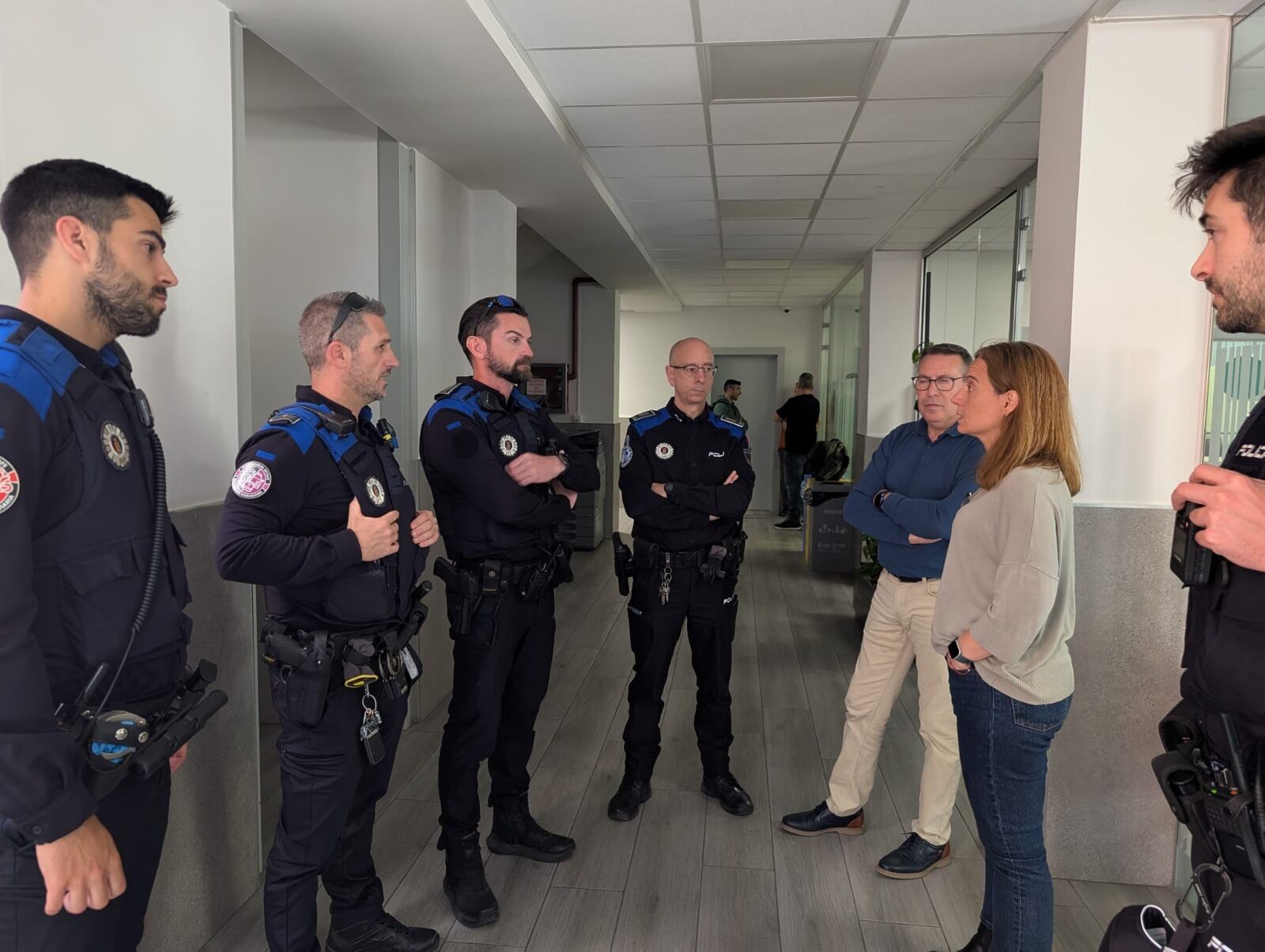 La alcaldesa de Getafe, Sara Hernández, coordinando el plan de actuación con motivo del apagón eléctrico