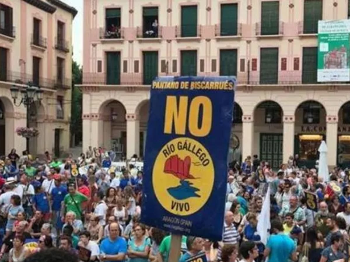 La Coordinadora en defensa del río Gállego critica que el pacto PP‑VOX resucite el embalse de Biscarrués descartado por los tribunales