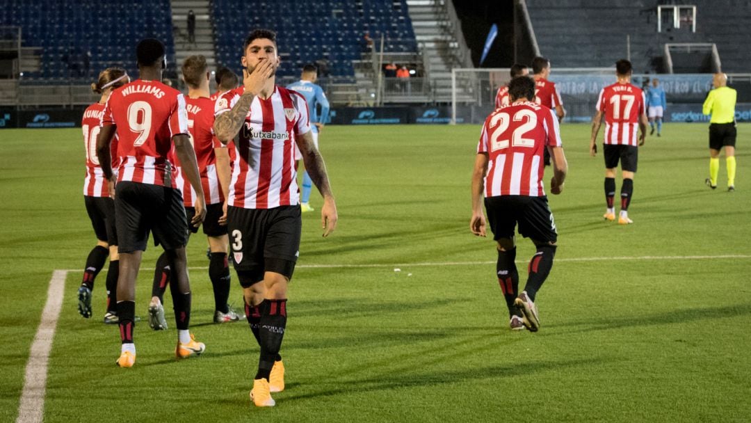 Núñez celebra el gol que ha dado el pase de ronda al Athletic en Ibiza