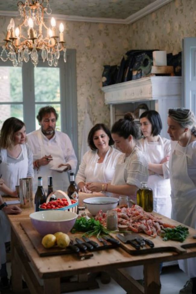 Federica durante un taller de cocina