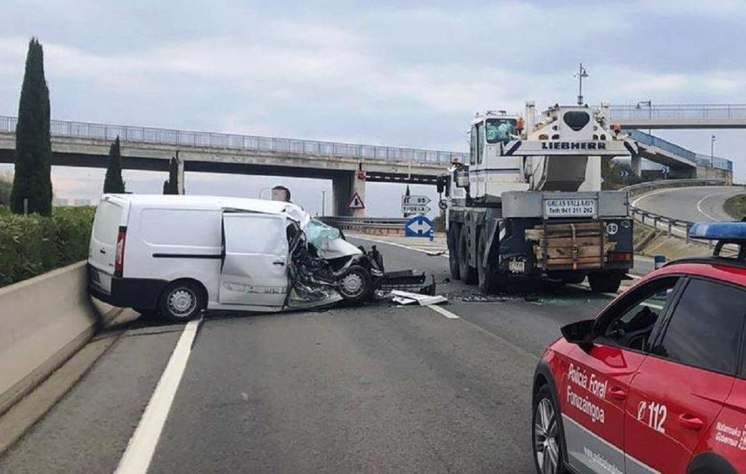 Imagen de un accidente en Tudela