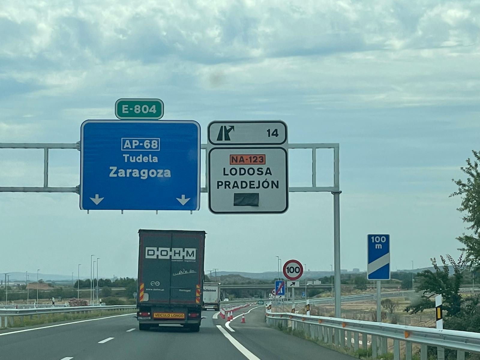 La autopista AP-68 prepara un nuevo acceso para completar el enlace en Lodosa (Navarra) y Pradejón (La Rioja).