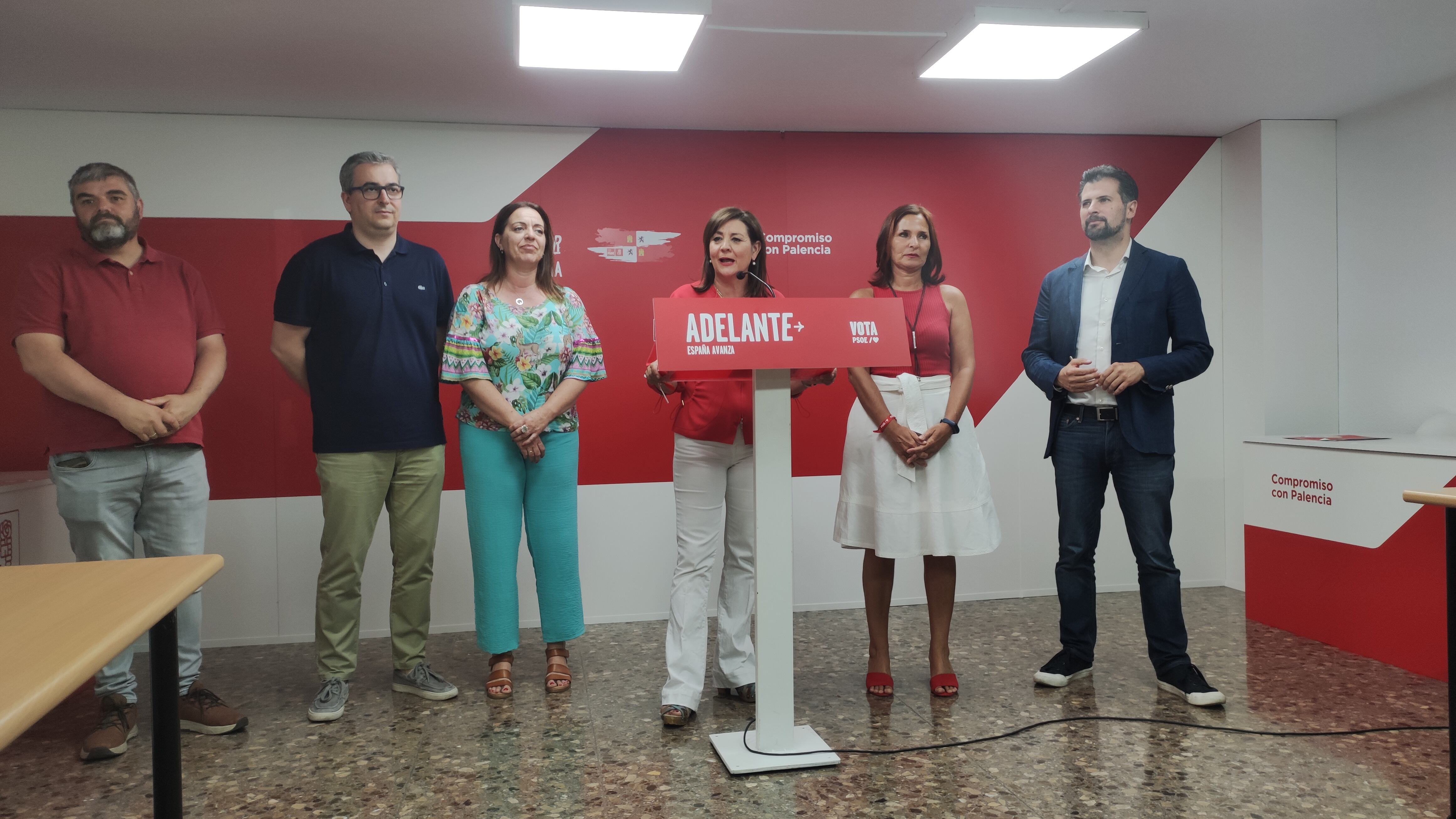 Luis Tudanca ha acompañado hoy a las candidatas del PSOE a las próximas Elecciones Generales