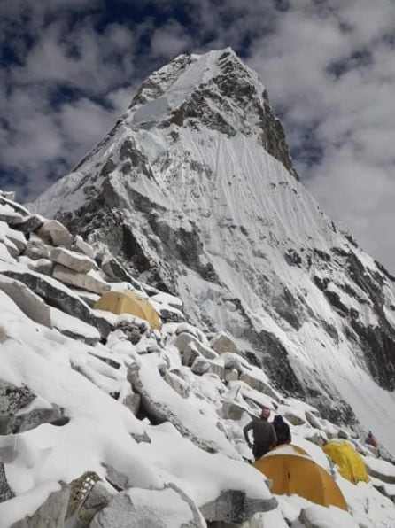 Campamento en el ascenso al Ama Dablam