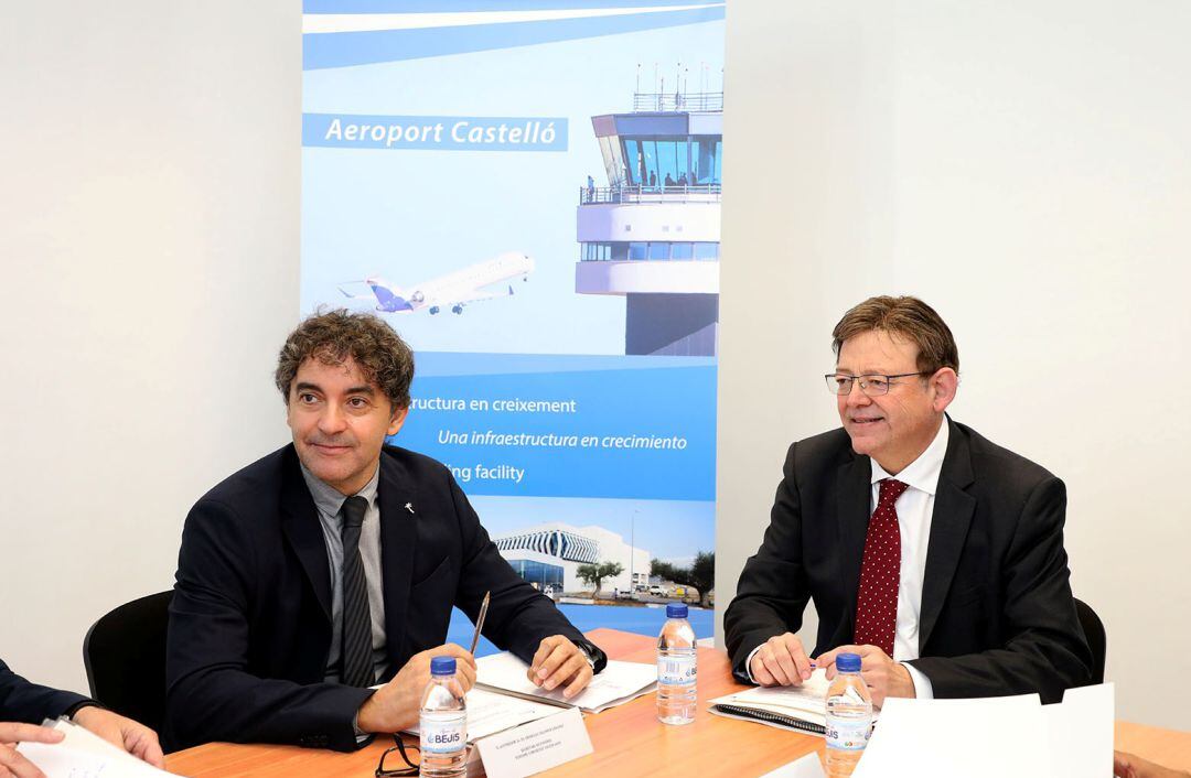 El secretario autonómico de Turismo, Francesc Colomer junto al president de la Generalitat, Ximo Puig