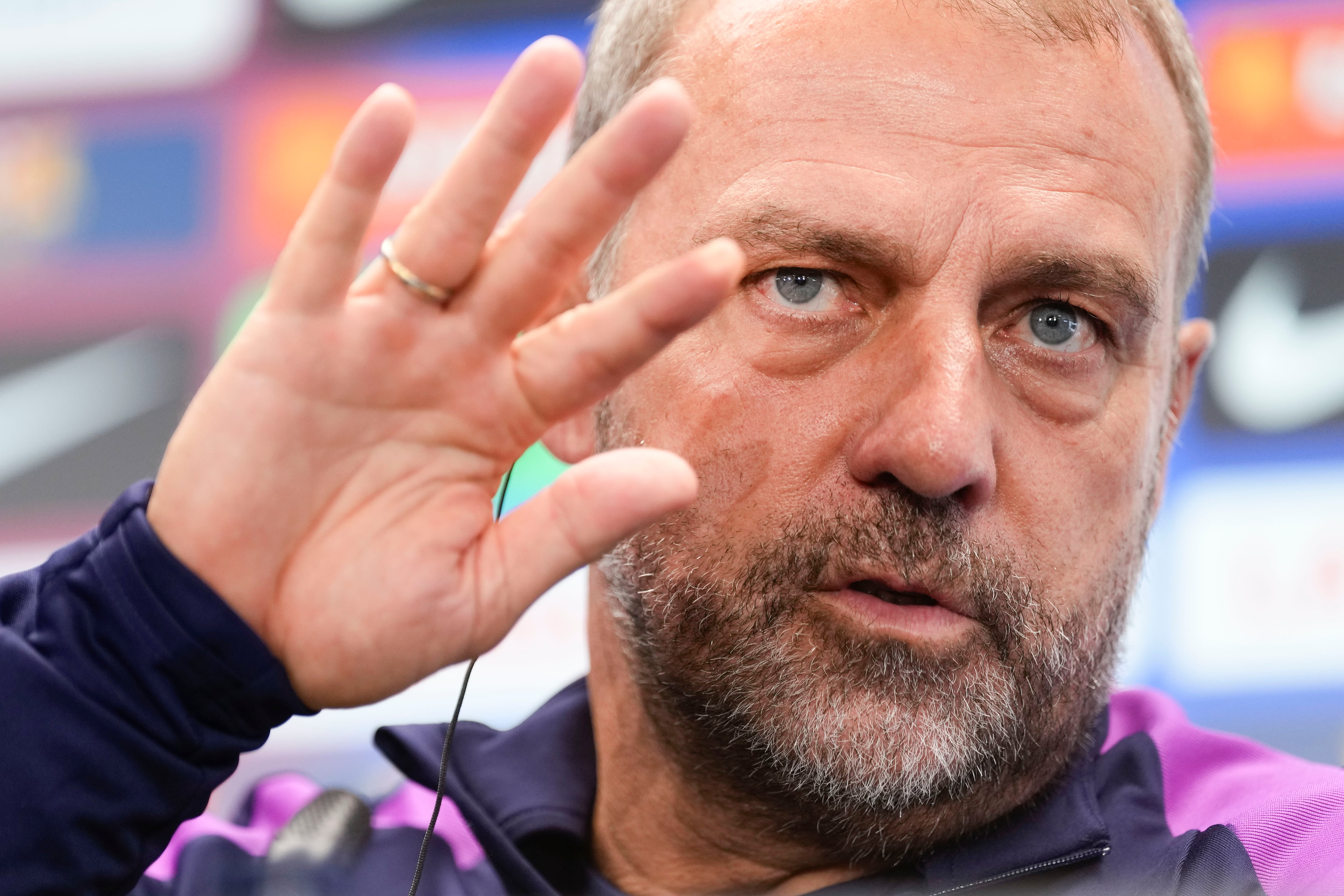 Hansi Flick, entrenador del Barça, en rueda de prensa