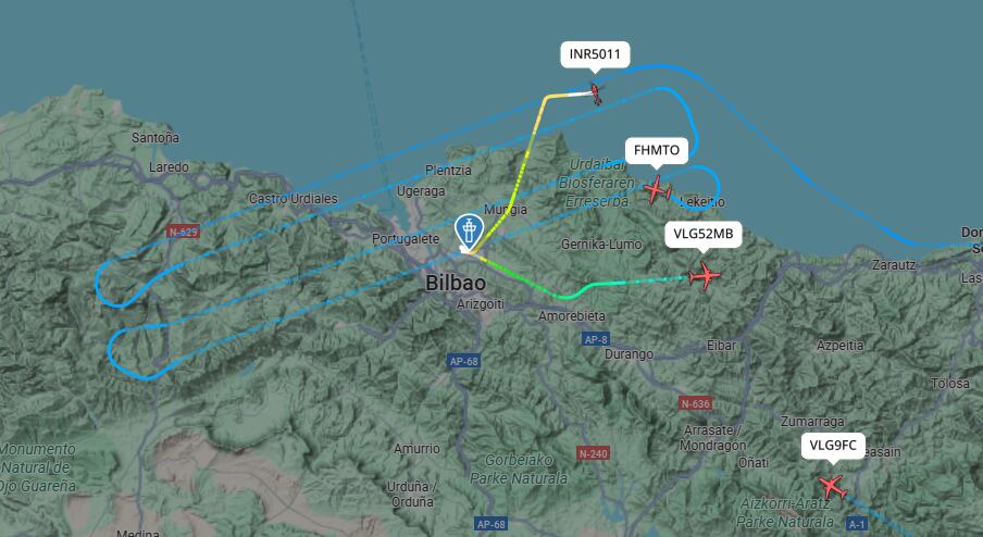 El ATR-42 sobrevuela el espacio aéreo de Bilbao en la segunda fase de una investigación europea.