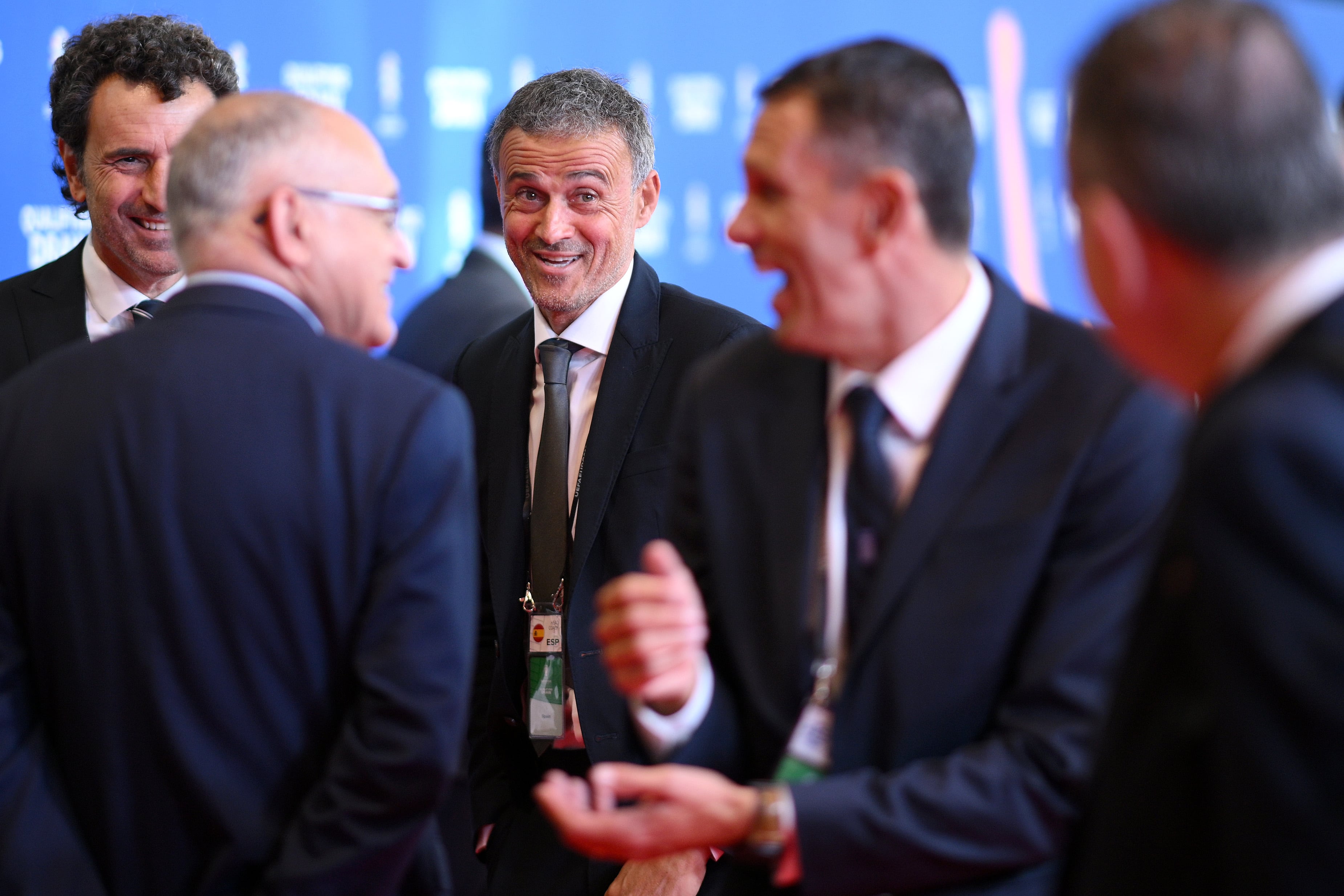 Luis Enrique estuvo en Frankfurt para vivir en primera persona el sorteo de la clasificación de la Eurocopa de 2024.