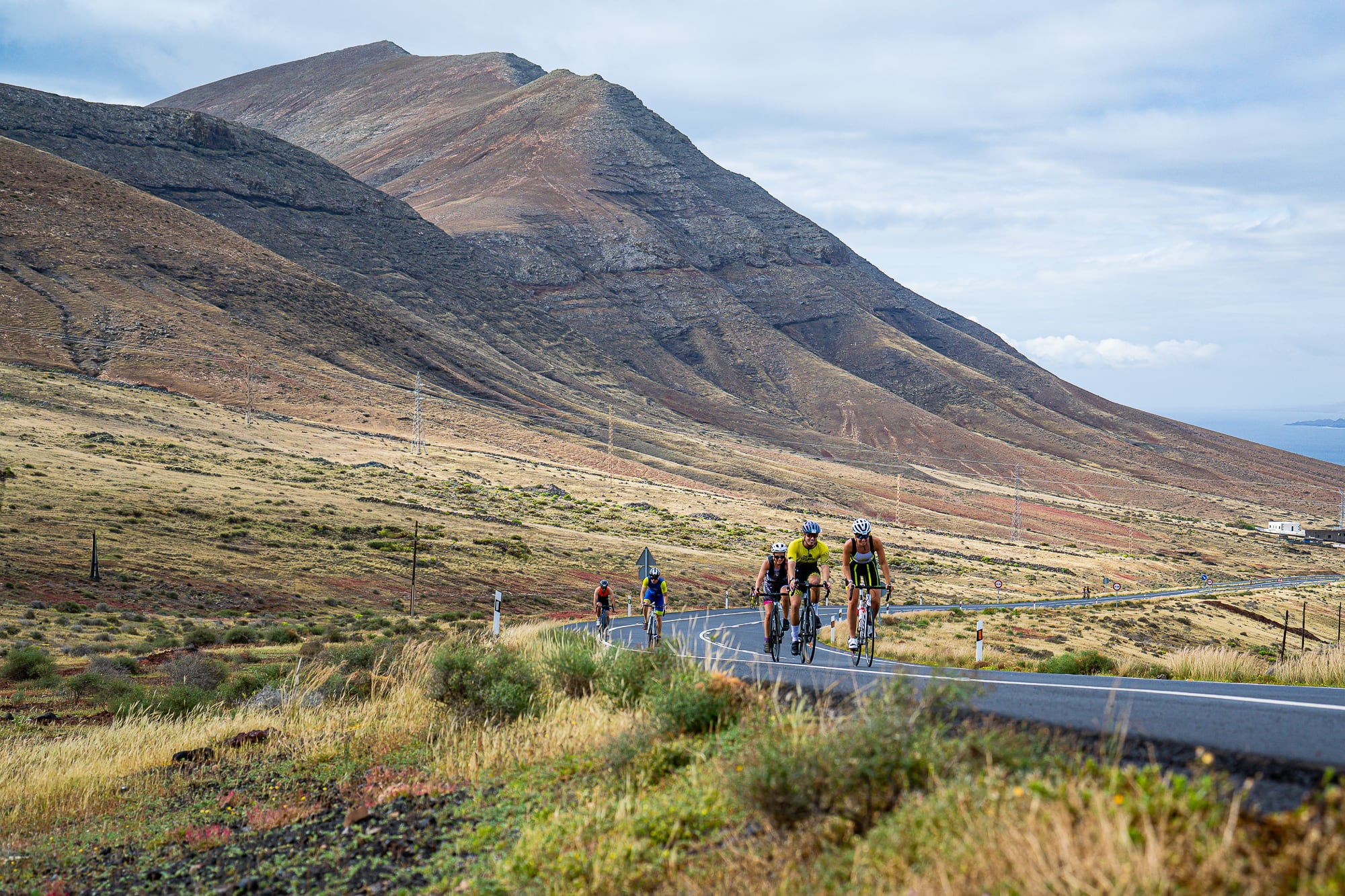 Participantes en el Magma Triatlón Yaiza.