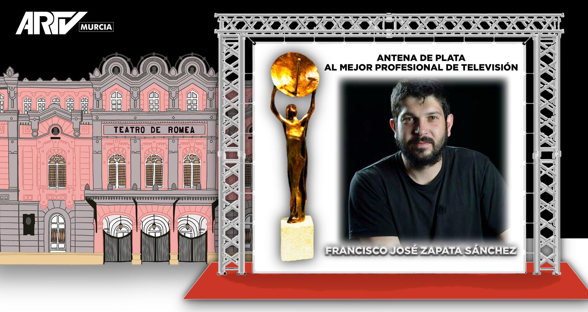 La Antena de Plata al mejor profesional de televisión ha sido concedida a Francisco Zapata Sánchez, de La 7