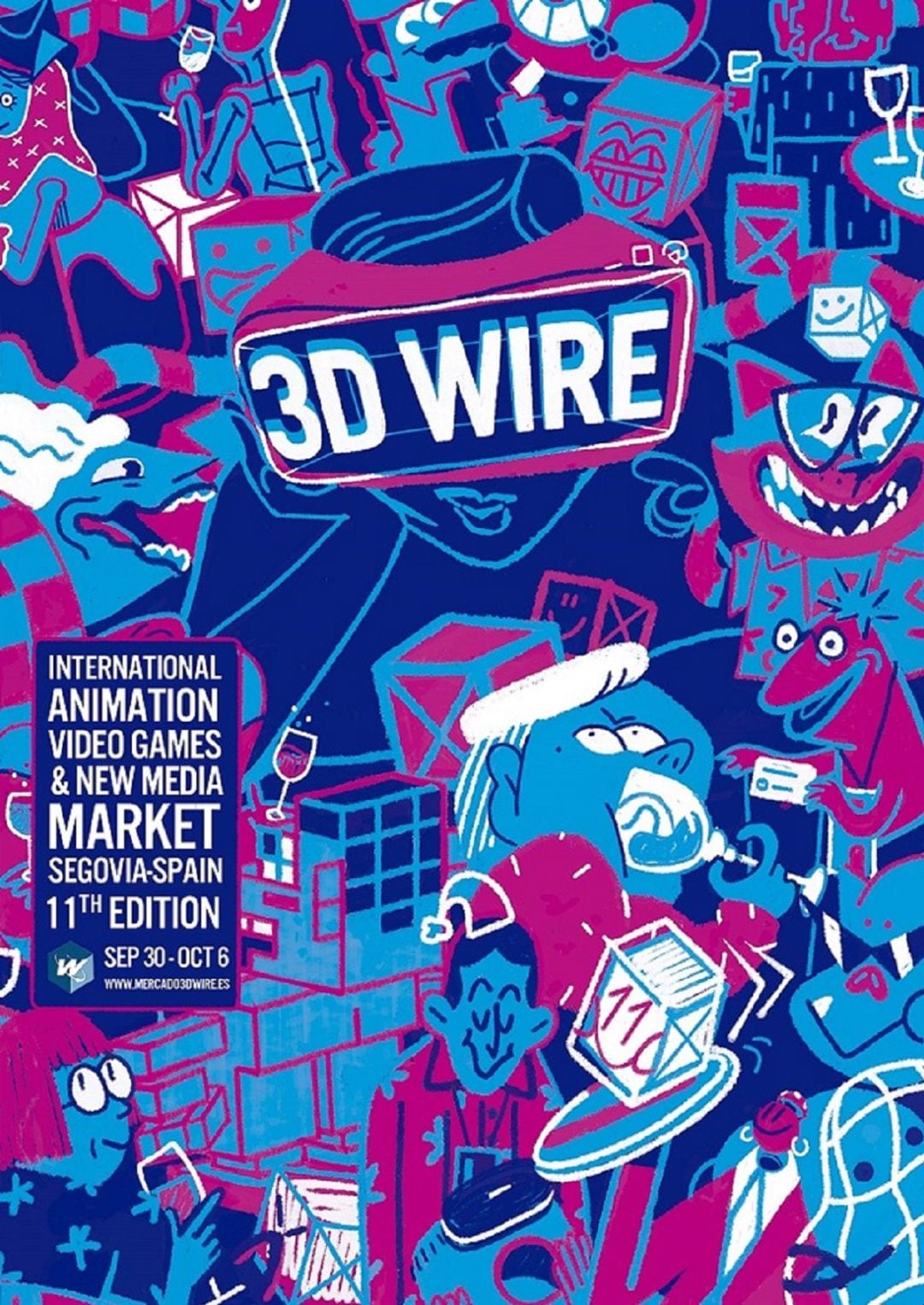 Cartel oficial del XI Mercado 3D Wire que tendrá lugar en Segovia en septiembre