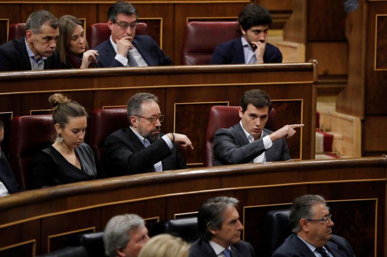 En la imagen, parte del grupo parlamentario de Ciudadanos en el Congreso de los Diputados