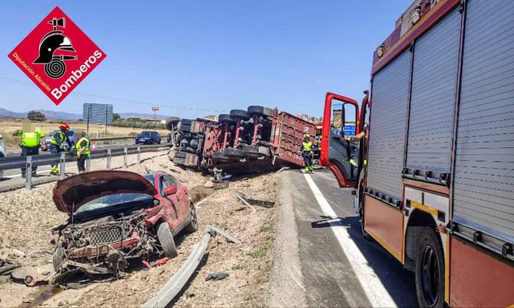 Imagen del accidente de ayer