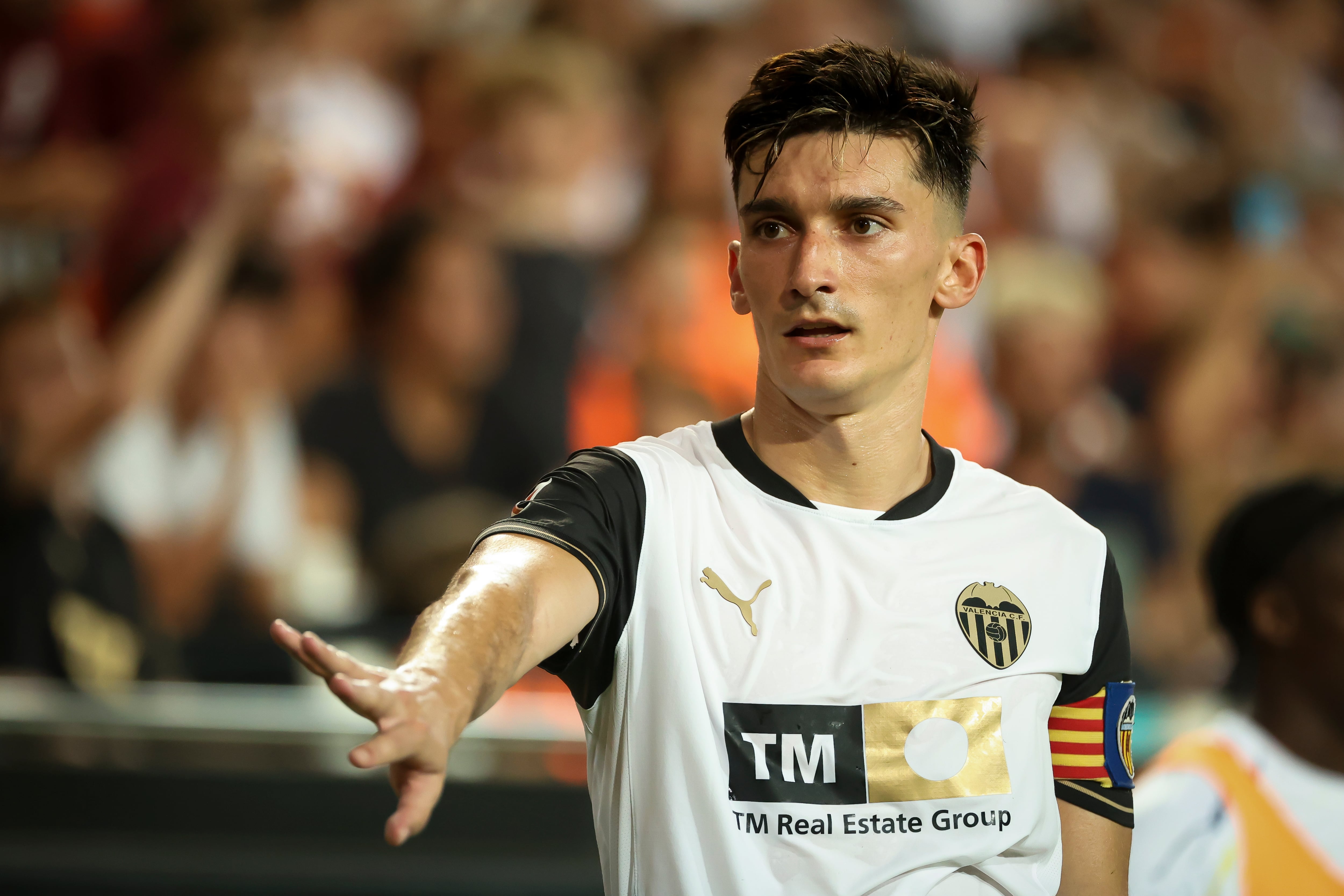 Pepelu, Jose Luis Garcia Vaya, del Valencia CF, durante el partido de La Liga entre Valencia CF y Villarreal CF en Mestalla in , el 31 de agosto de 2024. (Photo by Jose Miguel Fernandez/NurPhoto via Getty Images)