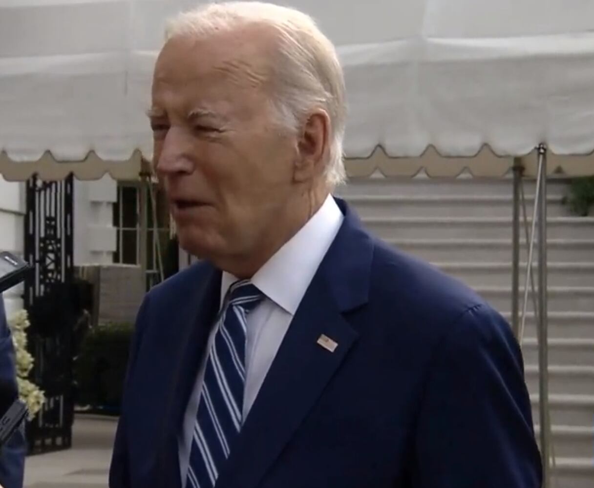 Joe Biden durante su comparecencia en ante la prensa