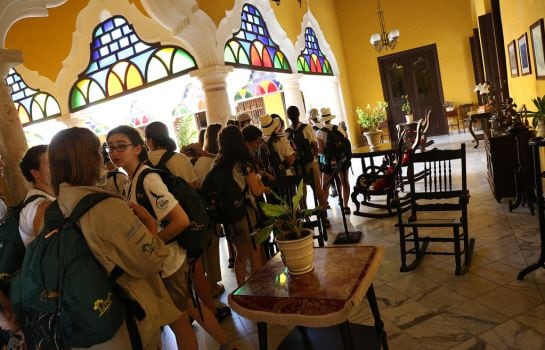 Fotografía del interior de una casa colonial