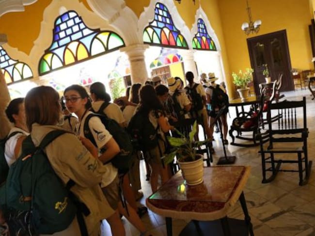 Fotografía del interior de una casa colonial