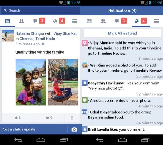 La app ‘Facebook Lite’ tiene un diseño más plano y simple