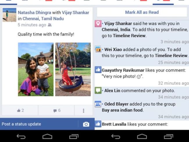 La app ‘Facebook Lite’ tiene un diseño más plano y simple